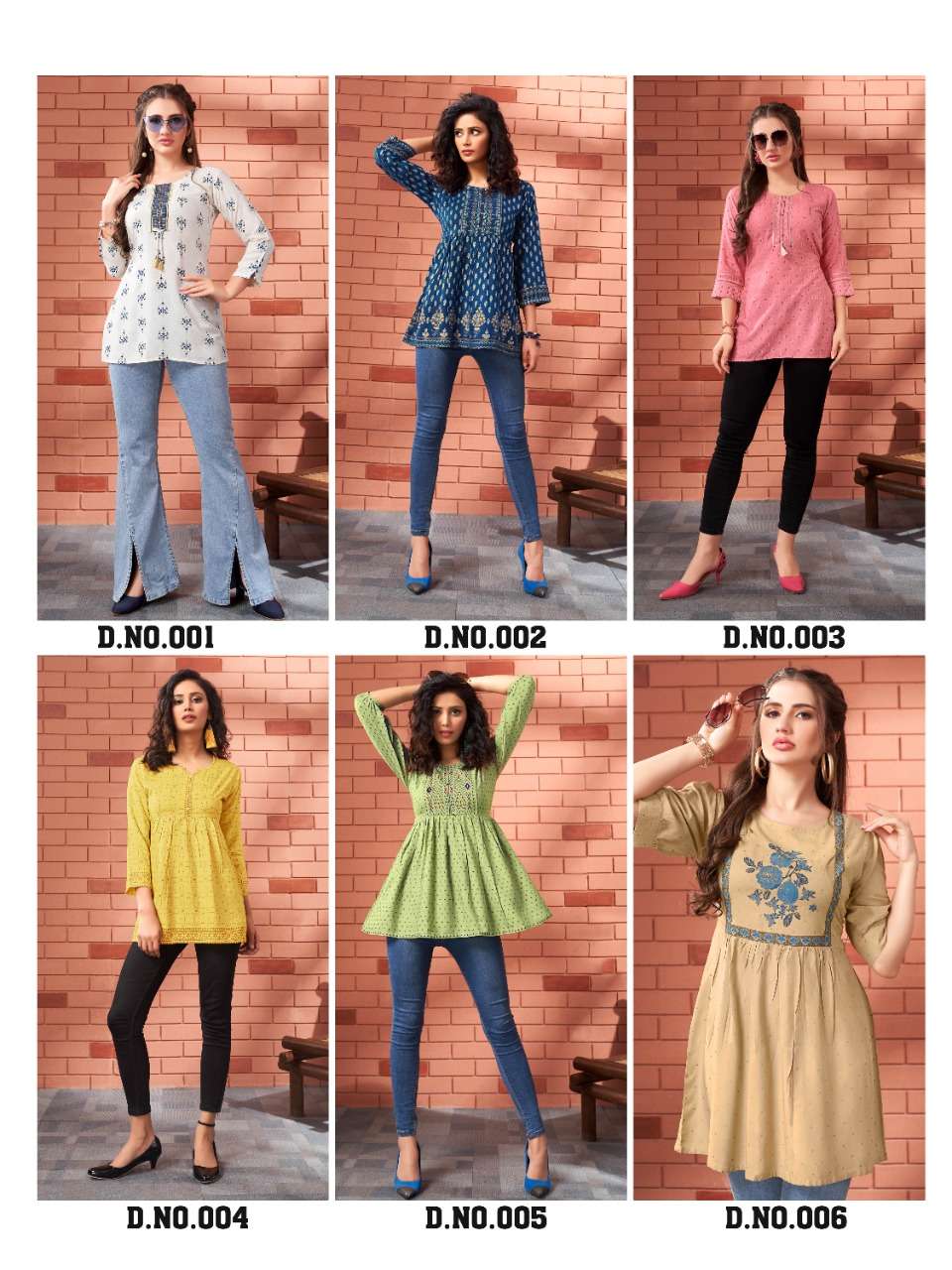 Heritage-Fusion-Rayon-Prints-Silai-Pattern-Handwork-Short Kurti-Collage